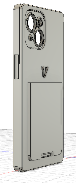 Phone case CAD rear angle