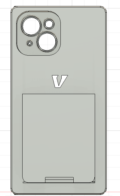 Phone case CAD front view