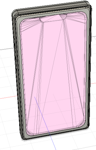 Phone case CAD interior view