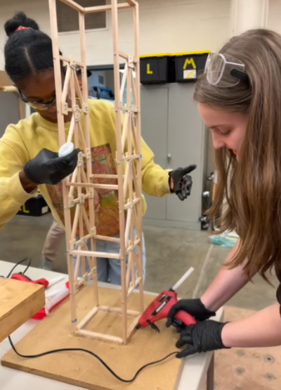 Team assembling tower prototype
